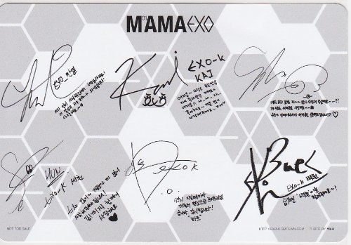 【公式】EXO MAMA トレカ EXO】MAMA トレーディングカード トレカ EXO-K サイン入り