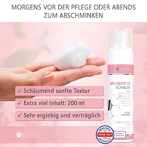 Gesichtsreinigung mit Reinigungsschaum von Medical Beauty Cosmetics