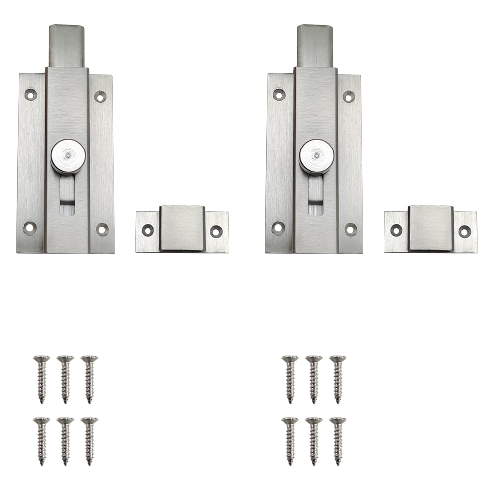 Volo 5 inch Heavy Duty Door Security Latch Lock Tower Bolt for, Baby Latch, Home, Bathroom, Kitchen,Office .(Color :Silver) (Pack of 2 Pcs.) (B08SHYQLJ4) Amazon Price History, Amazon Price Tracker
