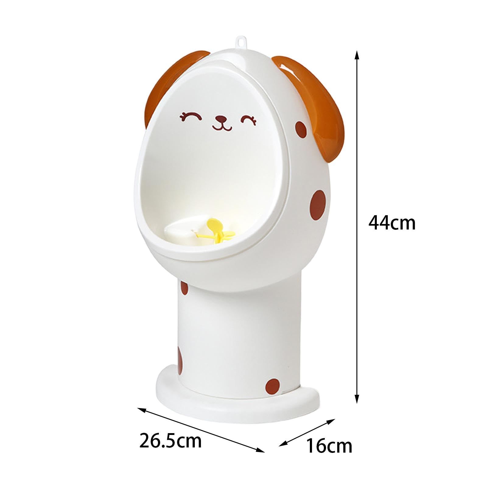 Boy Training Urinal Kindertöpfchen Toilette Einsatz Pee Urinal mit Abnehmbarer Pp Schale Cartoon Design für Kinderzimmer Badezimmer, brauner Hund