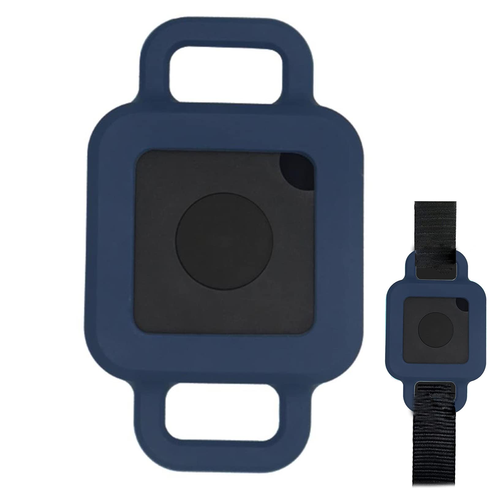 Compatible for Tile Pro (2020 & 2018) Case, Silicone Cover Anti-Scratch Protective Silicone Case for Tile Pro (2020 & 2018),Dog Tag Attachment,Silicon Labels for Tile Finders (Dark Blue)