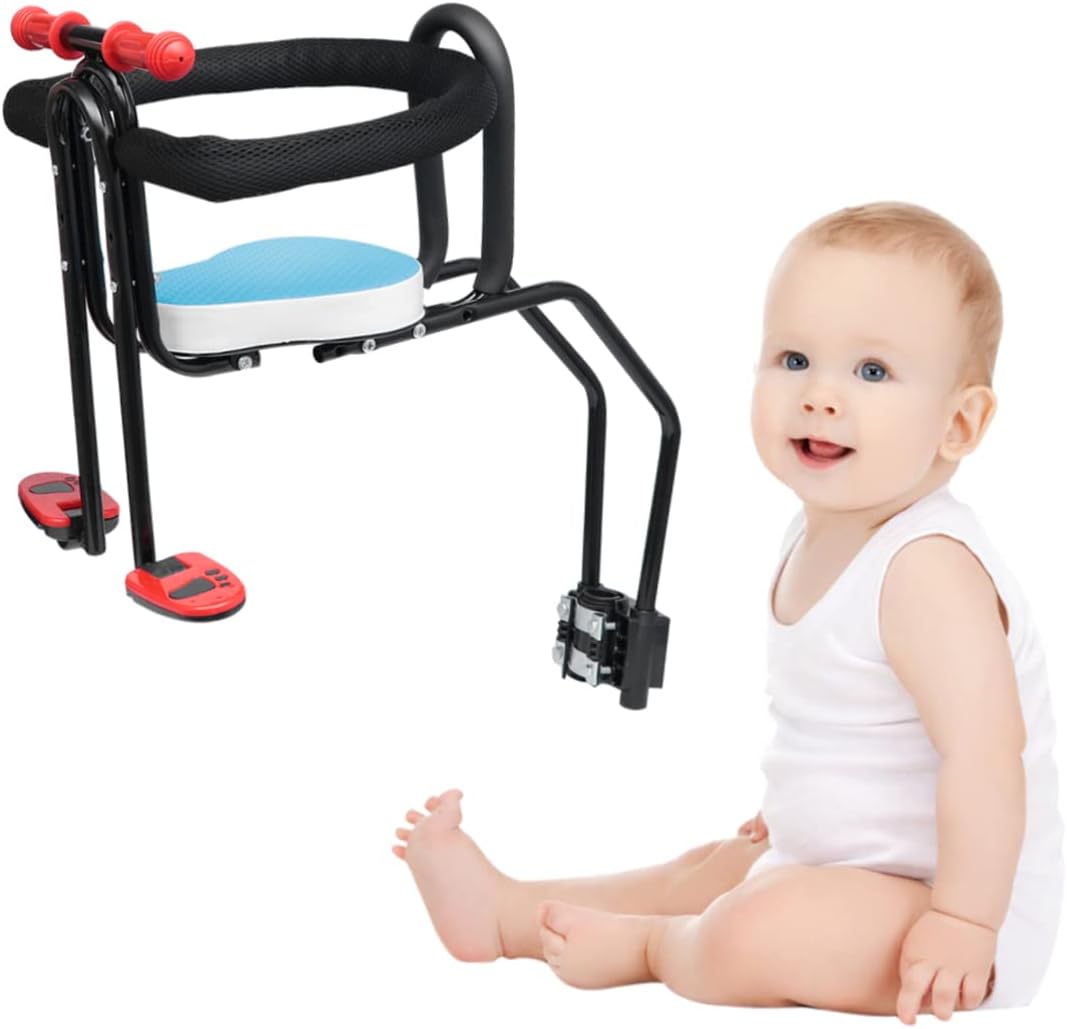 TOYANDONA Prepositive Boy Girl Bike Seat for Mountain Biking and Design for Boys and Girls Blue Color Easy Installation