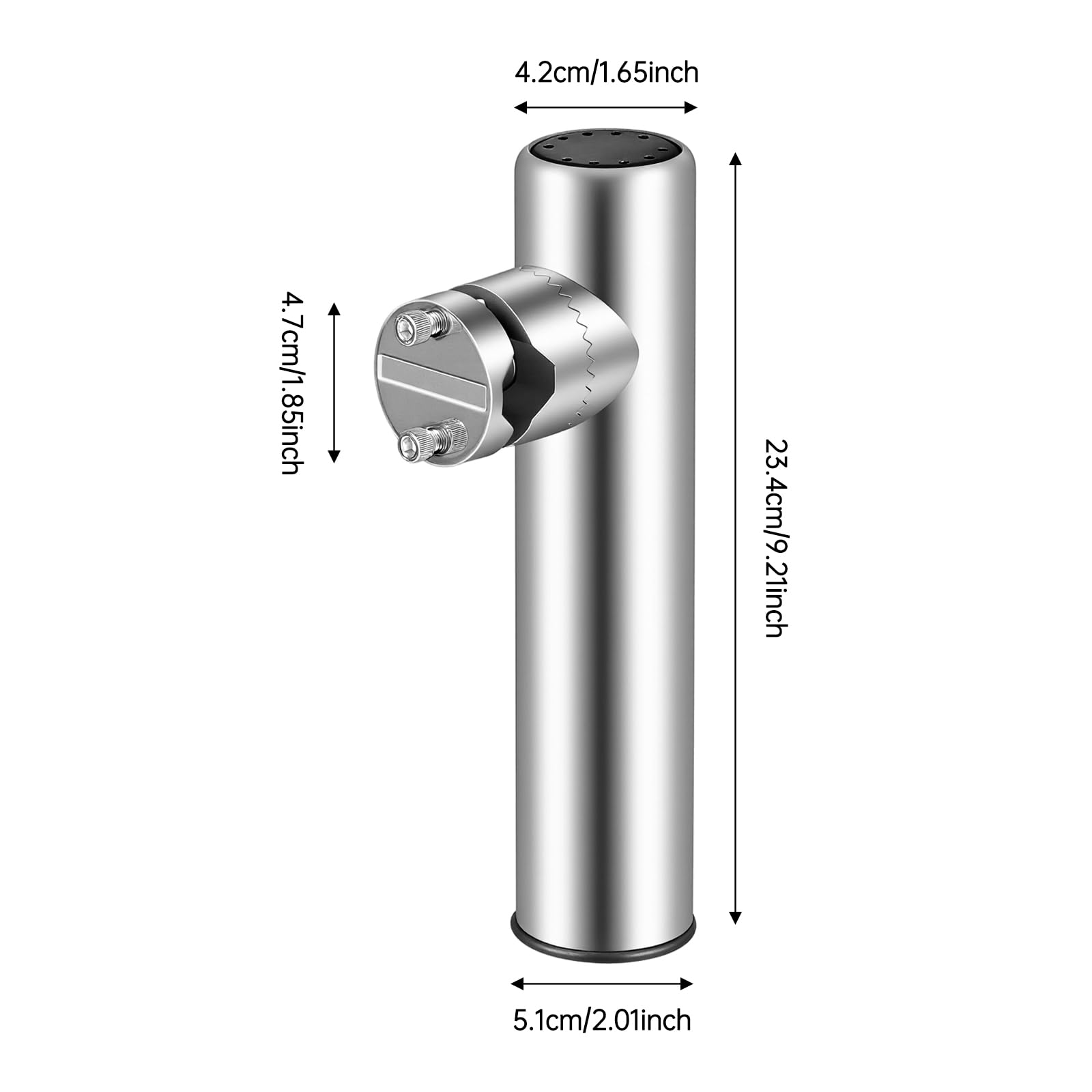 2 supporti per canna da pesca in acciaio inox, supporto per canna da barca con fori di drenaggio, supporto per canna da barca, campo di serraggio 19-22 mm, per l'installazione su yacht, barche da