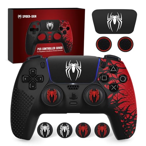 Darno Upgrade Ps5 Controller Skin, Ps5 Controller Accessories, 6 Pcs Thumb Grip Gaps with Touch Pad Sticker, Soft Silicone Grip Cover for PlayStation 5 DualSense Control