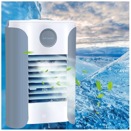 Aire Acondicionado Portatil Silencioso 3 En 1,3 Velocidades De Viento Portatil Aire Acondicionado Silencio,Luces Led De 8 Colores Aire AcondicióNado Portatil Adecuado Para El Hogar, Pequeña Oficina