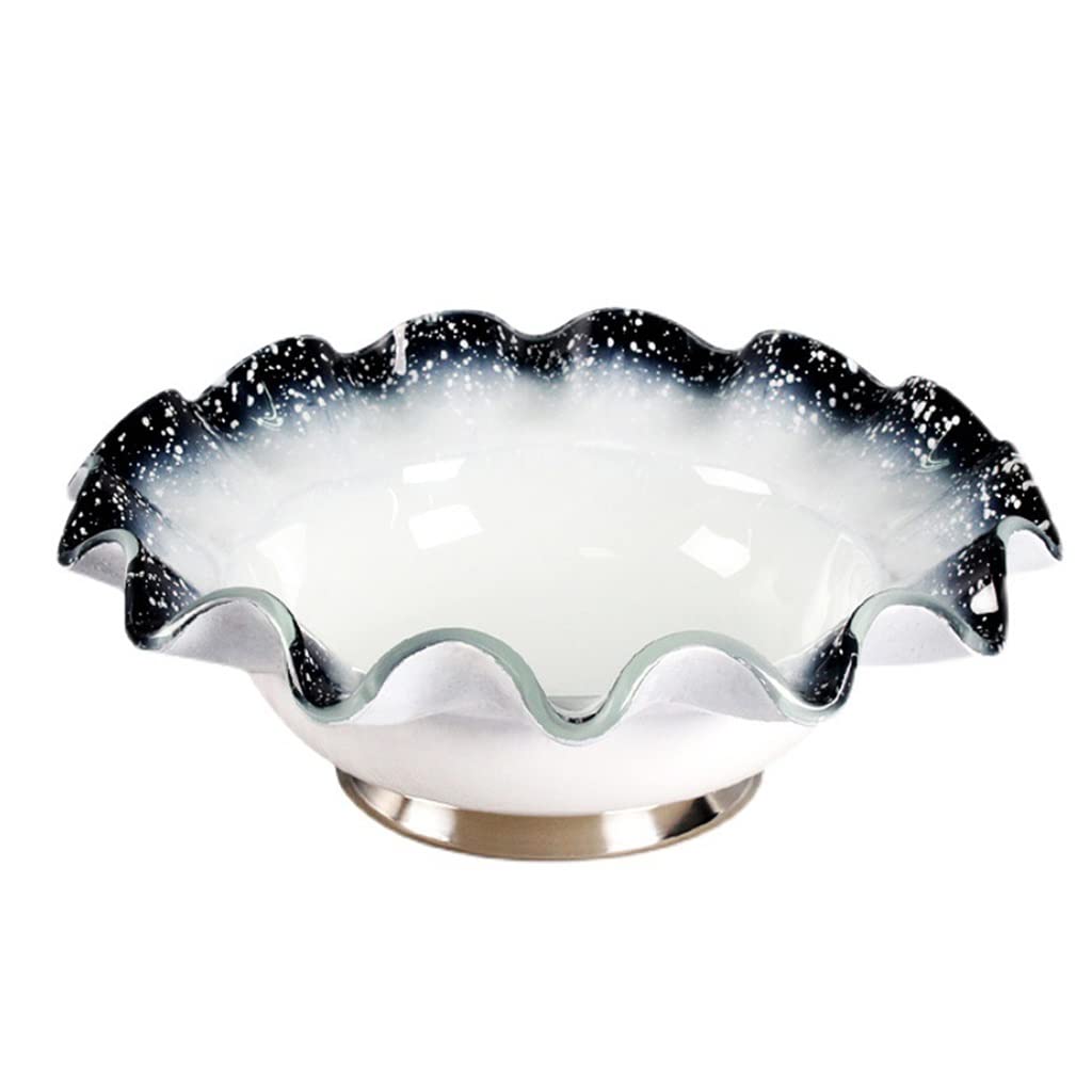 Vassoio per Sashimi Spesso, Frutti di Mare, Salmone, Salsa Fredda, stoviglie, Grande capacità, Piatto in Vetro, Preparazione e conservazione degli Alimenti, Grande Format,Black-L
