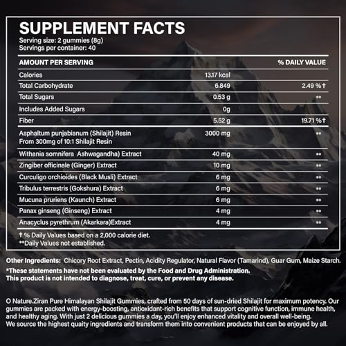  Pure Himalayan Shilajit Gold Gummies for Men & Women - Rich in Ashwagandha & Gokshura with 85+ Minerals
| Authentic Fla 