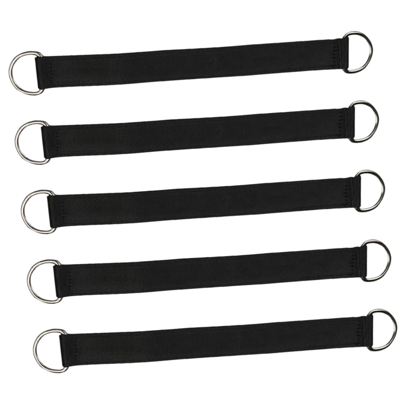HEMOTON 5 Ensembles Sangle De Boucle Swing Balançoire De Plein Air Remplacement Bretelles Cordes Suspendues Sangles d'arbre pour Hamac en Polyester Black 5 Pièces * 5