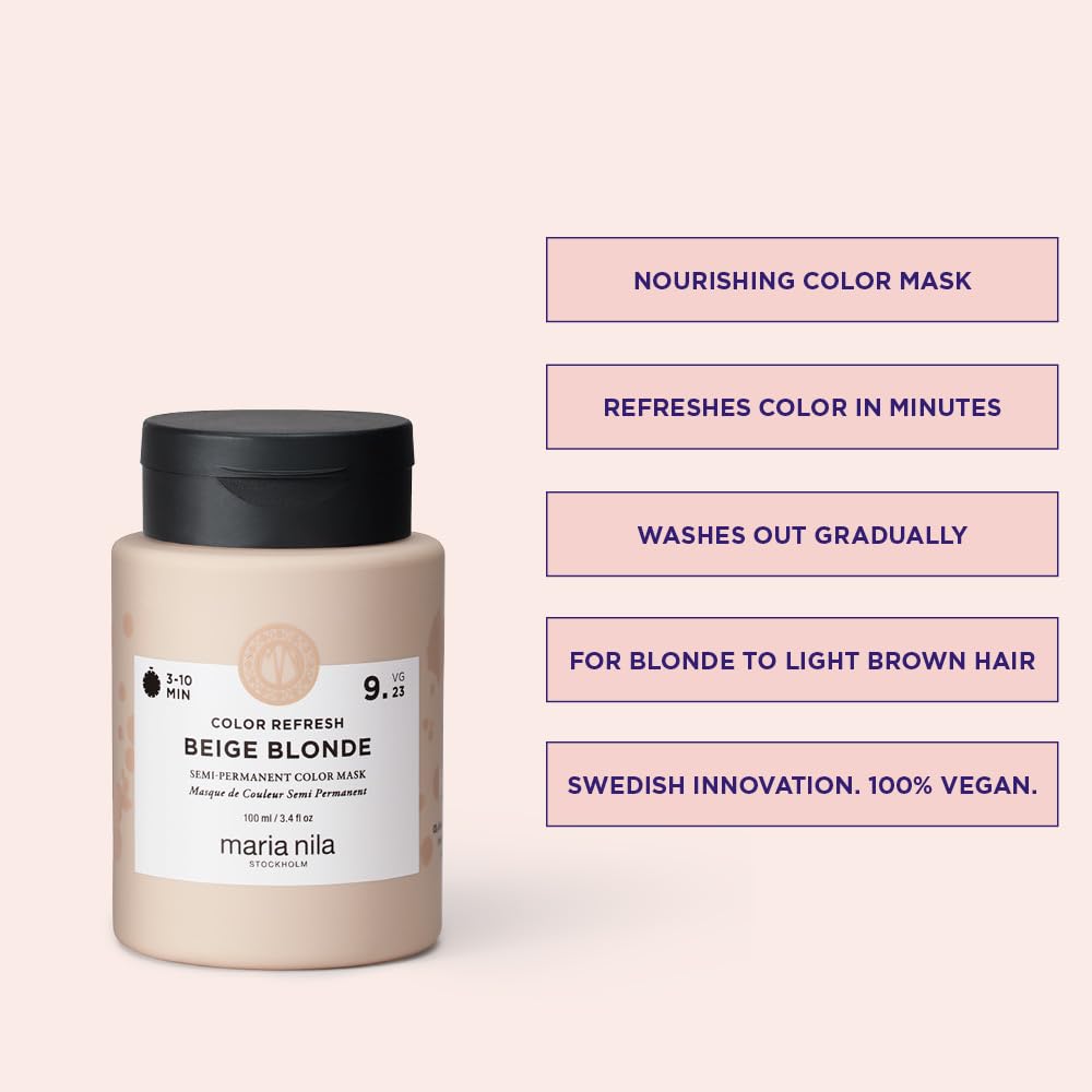 Maria Nila Colour Refresh, 100 ml, Maschera per capelli, Pigmenti Semi-Permanenti, Prodotto 100% Vegano e Senza Solfati/Parabeni