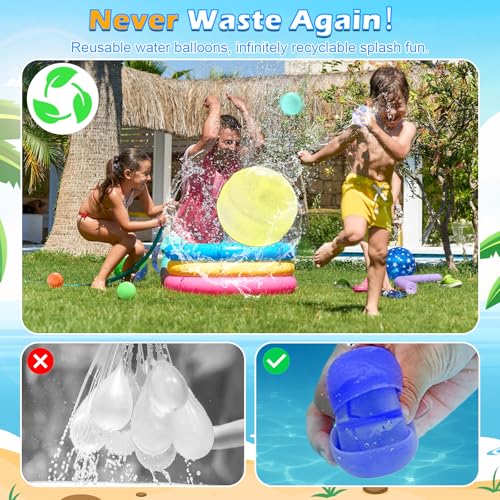 CloudValley Reusable Silicone Water Balloons 12 Pcs Self-Sealed Quick Fill - image 5