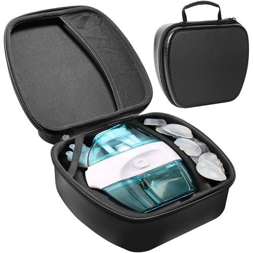 Calvana Travel Case Compatible with the Navage Nasal Irrigation System Scratch-Resistant Organizer for Nose Cleaner & 12 SaltPods Black 9 x 7.75 x 4.25 (Nose Cleaner & SaltPods Not Included)
