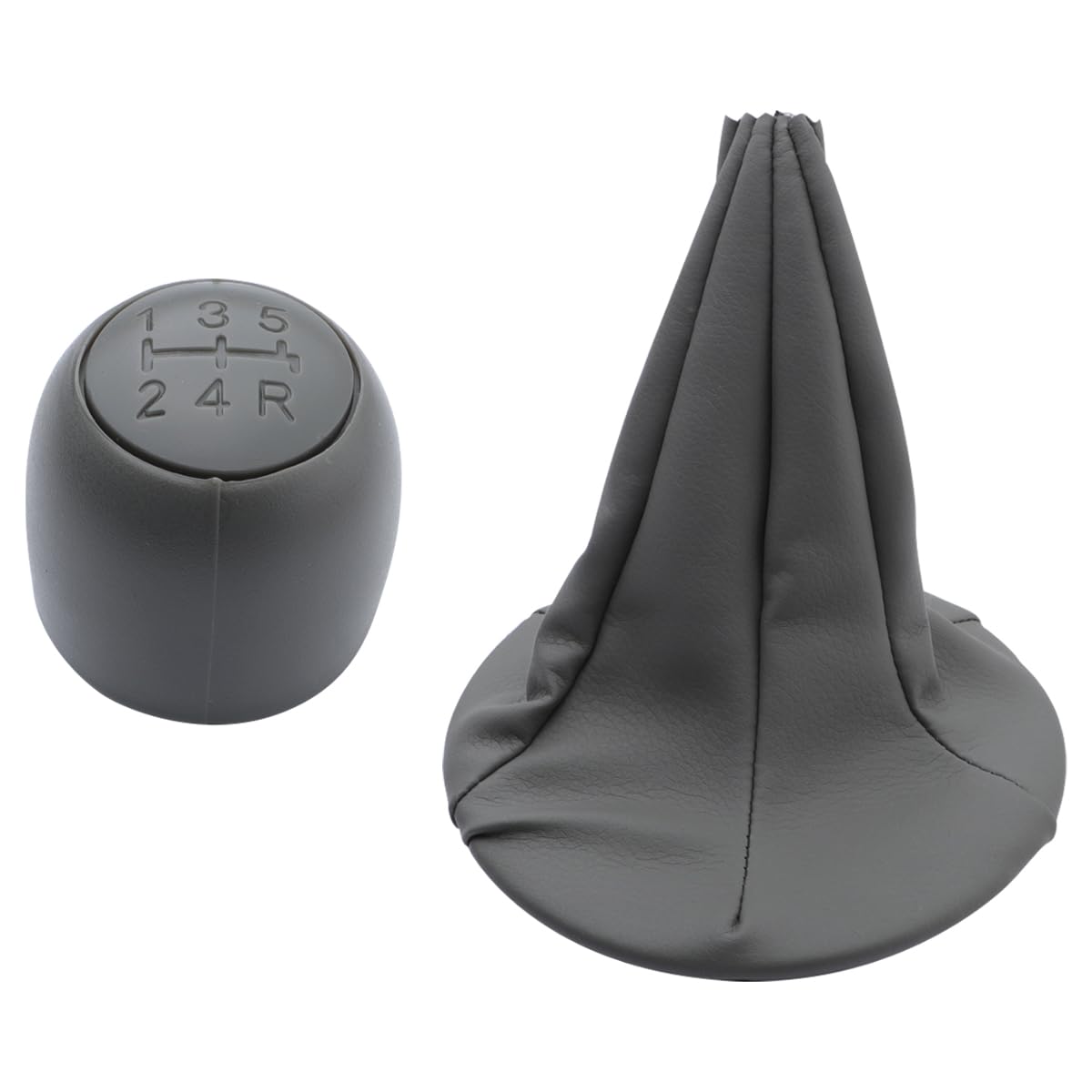 Cuffia Leva Cambio In Pelle Aerzetix Per Fiat Panda 3 169 2003-2012 - Nero Con Cuciture Blu - Foto 3