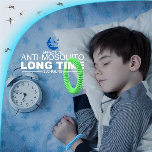 mosquito repellent bracelets 50 pack individually wrapped mosquito repellent bands with 60 pcs mosquito repellent stickers deet-free mosquito wristbands patches for adults and kids indoor outdoor