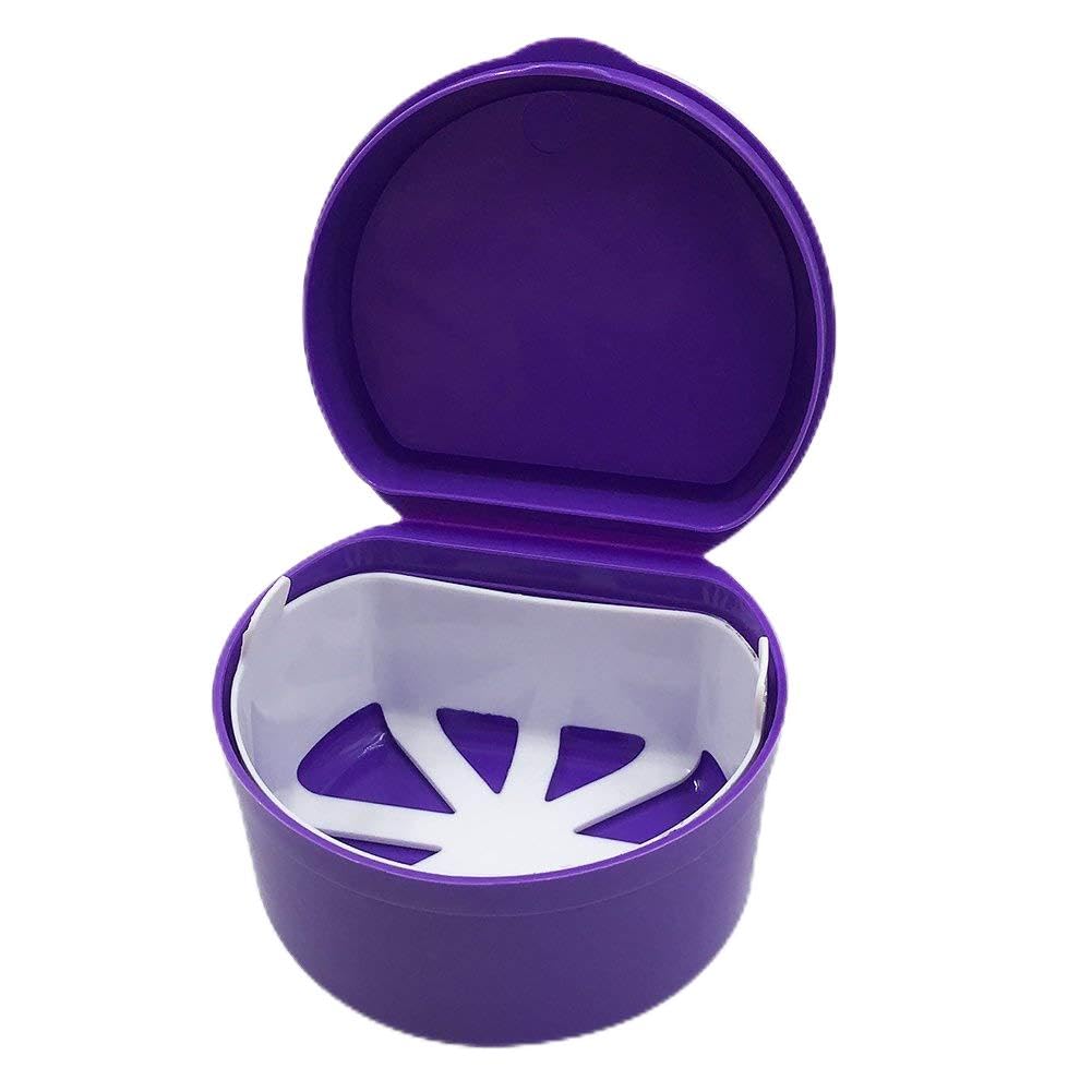 MR. STRONG 1-Purple: Denture Cup with Strainer, 1 Box Denture Brush Retainer Case, Denture Case with Lid, Denture Bath Box for Cleaning, Store and Retrieve(Purple)-image-25