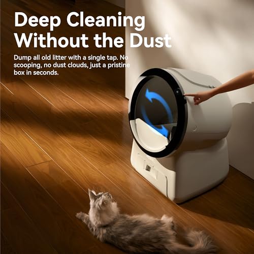 Image of CATLINK Scooper Robot Automatic, Self-Cleaning Cat Litter Box, 5G WiFi App Control & Multiple Cats Dual-Ai Camera Tracking, Auto Waste Packing, Smart Robot with Odor Control, Large