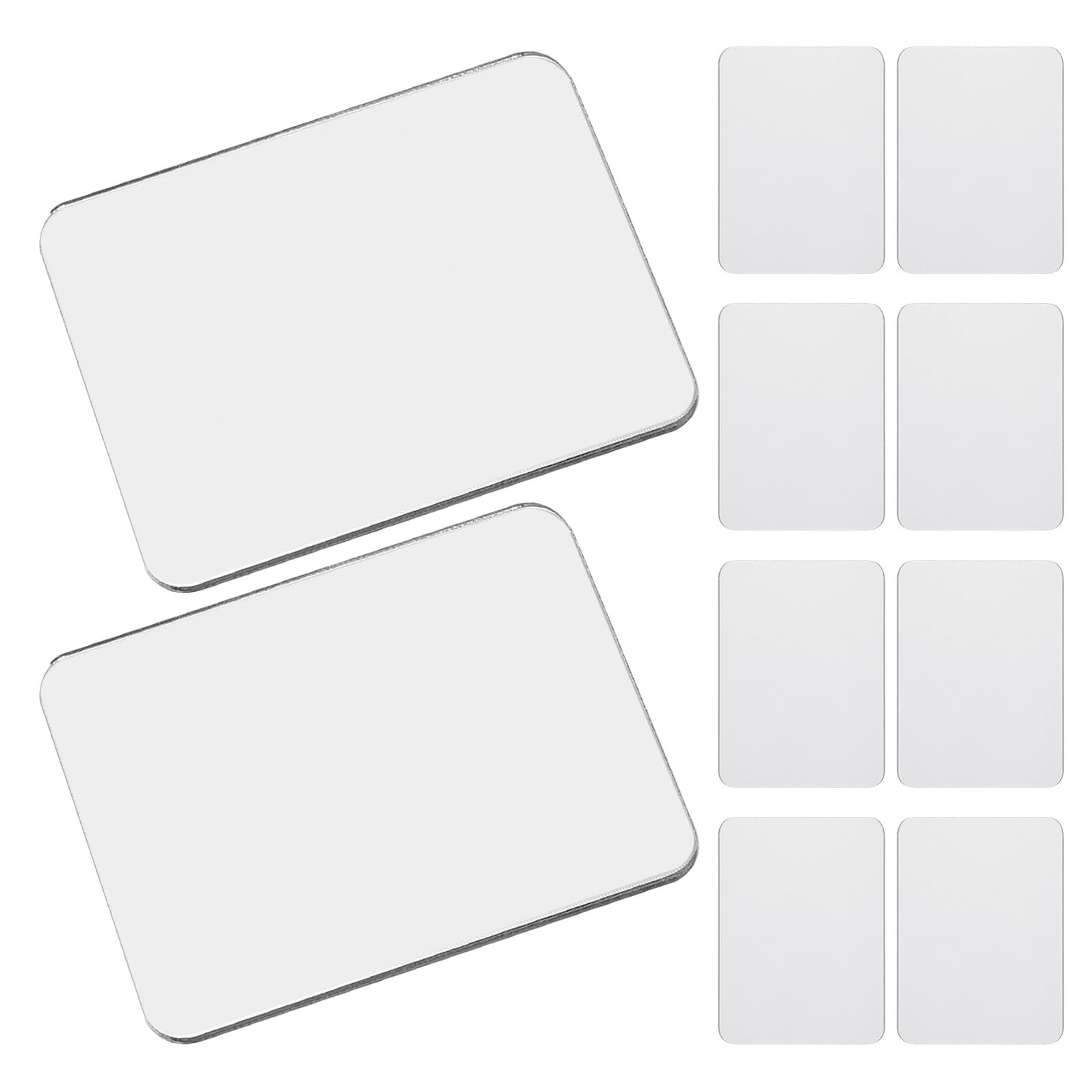 Espejos de maquillaje portátiles adhesivos COLLBATH pequeños pack de 10 color plata