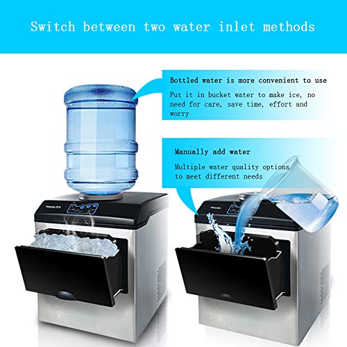 MHGD Automatische tragbare elektrische Arbeitsplatten-Eismaschine, runde Eismaschine mit Fasswasser für den Heimgebrauch… – Bild 8