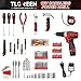 TLGREEN Complete Home Tool Kit with 12V Cordless Drill & Magnetic Bits | 138Pcs All-in-One Set for DIY, Repairs & Assembly | Durable Case & Fast Charging | Ideal for New Homeowners | Red