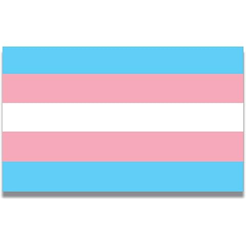 Magnet Me Up Transgender Pride Flag Car Magnet Decal, 3x5 Inches, Pink Blue and White, Heavy Duty Automotive Magnet for Car Truck SUV, in Support of LGBTQ