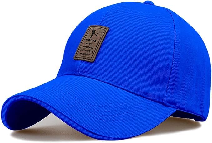 Stylish Cotton Baseball Summer Sports Cricket Gym Dance Caps Woolen Fashion Cap for Men, Women, Kids, Summer All Season Sports, Cricket, Gym, Adjustable Buckle Combo Pack of 2 (Orange & Light Blue) 1