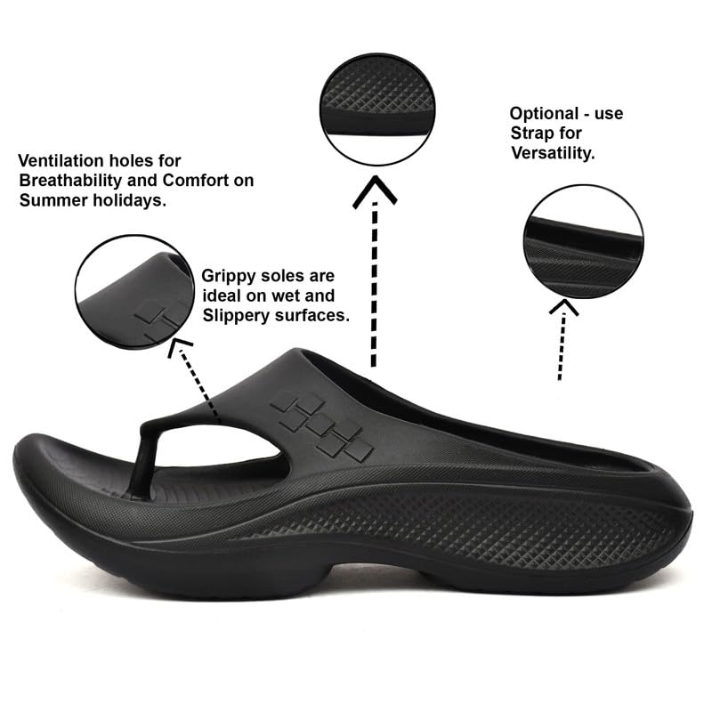 Image of HEALTH FIT Super Soft Ortho Care Bounce Back|Anti-Skid & Comfortable Stylish Light weight |Waterproof Slipper for Daily Use| Flexiable for Men's HF11 Light Grey