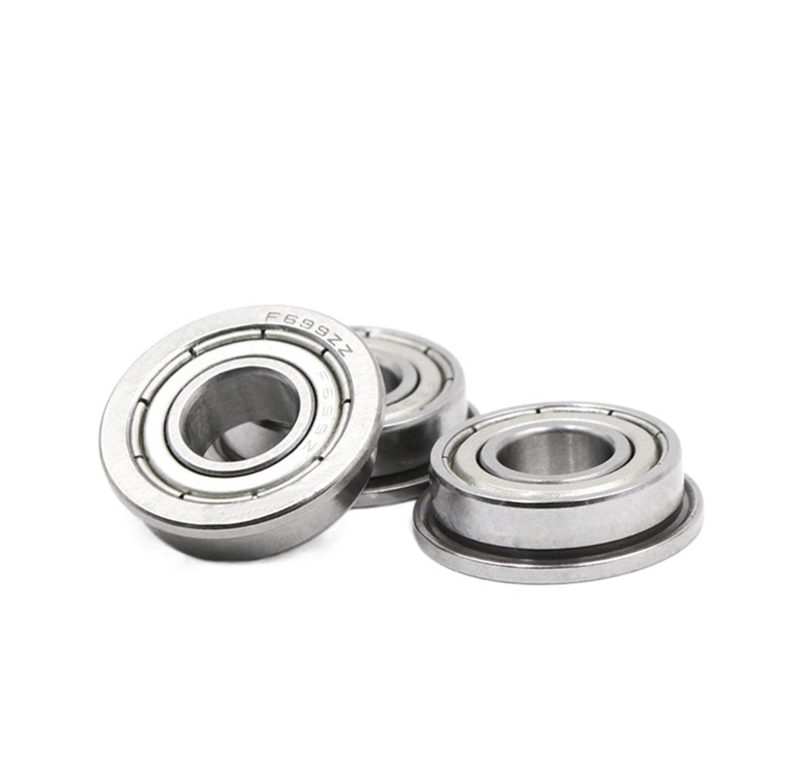 IEUMJNAT Bimetal Seal Shield Micro deep Groove Bearing 10PCS F6702ZZ F6001ZZ MF137ZZ Stainless Steel Flange