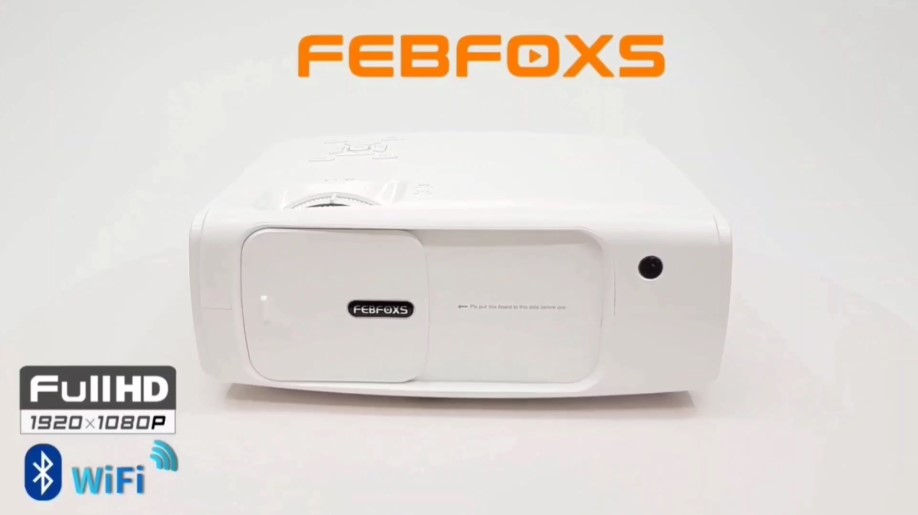 Watch FEBFOXS JQ450 1080p Bluetooth WiFi Projector on Amazon Watch FEBFOXS JQ450 1080p Bluetooth WiFi Projector on Amazon