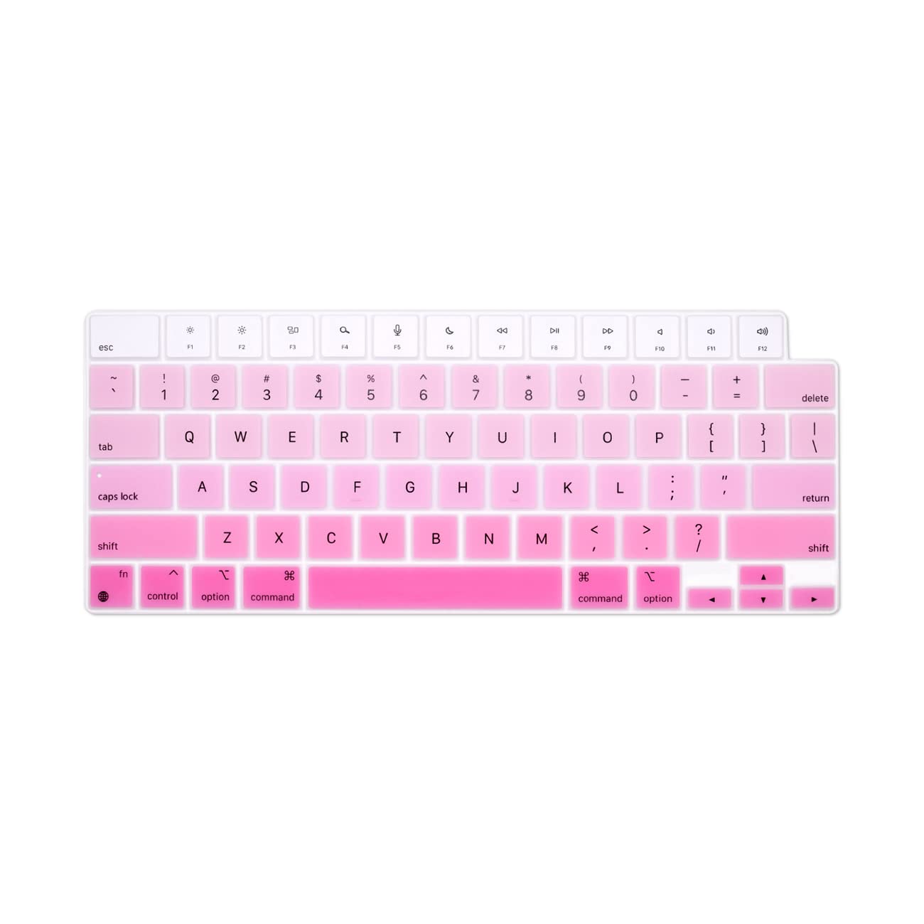 Protection de clavier en silicone pour MacBook 2026 Neo 13" (A18) et Air 13,6" 15" (M5-M2) et Pro14 16" (M5-M1) A3404 A3448 A3449, protecteur de clavier (rose)