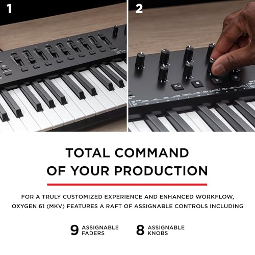image for M-AUDIO Oxygen 61 (MKV) Key USB MIDI Keyboard Controller with Beat Pad