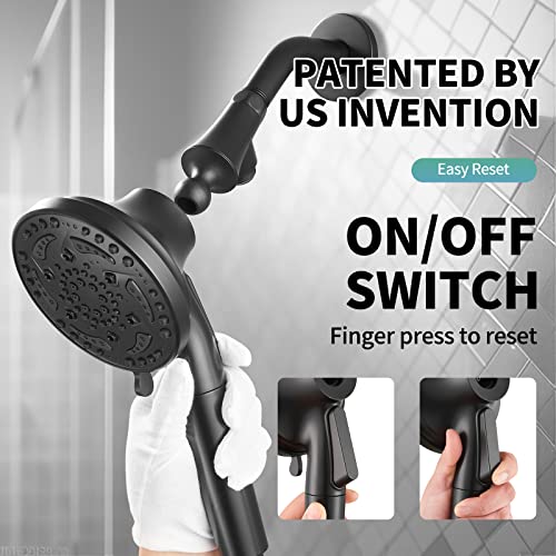 Cobbe Filtered Shower Head With Handheld, High Pressure 7-Mode Showerhead With Hose, Bracket, Water Softener Filters Beads For Hard Water Remove Chlorine And Harmful Substance, Black, U.s. Patents #TOP4