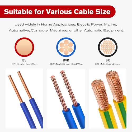 Nilight 50094R 200Pcs Bullet Terminals Wire Connectors Awg 22-10 Female & Male Bullet Butt Insulated Waterproof Electrical Connector Kit thumb #6