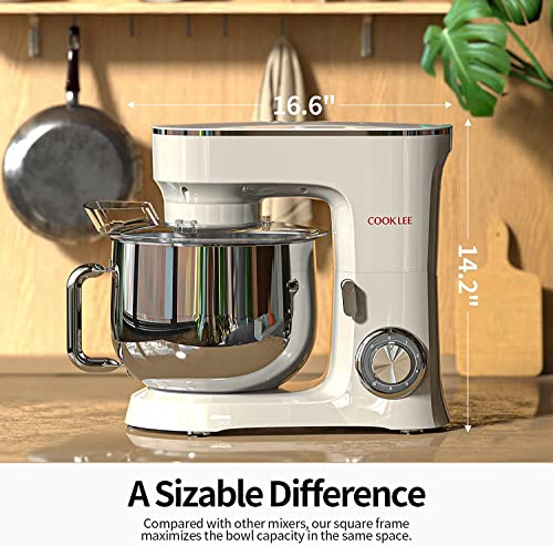 image for COOKLEE Stand Mixer, 9.5 Qt. 660W 10-Speed Electric Kitchen Mixer with