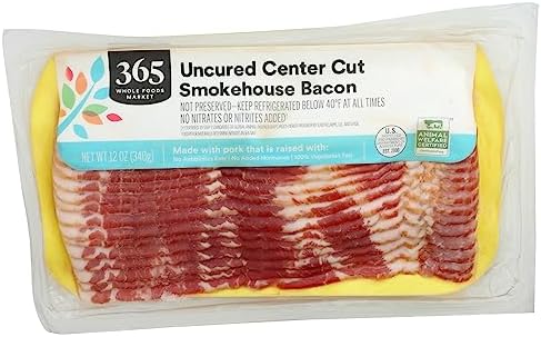 365 by Whole Foods Market, Pork Bacon Center Cut Smokehouse Uncured, 12 Ounce