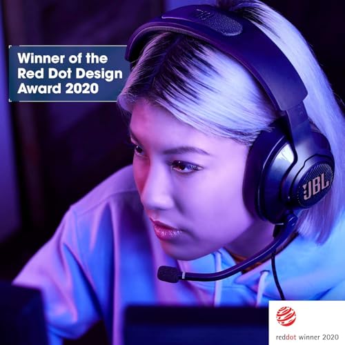 JBL Quantum 400 - Wired over-ear gaming headset with game-chat balance dial, JBL QuantumSURROUND and DTS, Voice focus directional flip-up mic and memory foam ear cushions (Black) - image 8