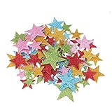 iplusmile 五芒星ステッカー 144個 彩色 グリッター ウォールデコレーション 取り外し可能 幼稚園教室用 壁面装飾