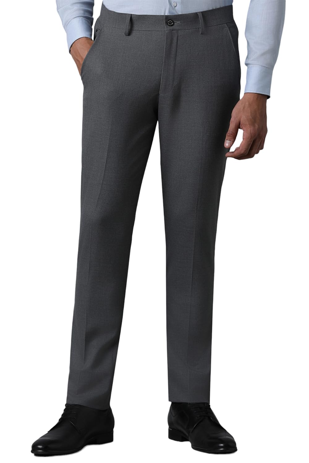 Louis Philippe Men’s Slim Fit Mid Rise Super Solid Stretch Trousers – Superior Comfort Pants Louis Philippe Men’s Slim Fit Mid Rise Super Solid Stretch Trousers – Superior Comfort Pants