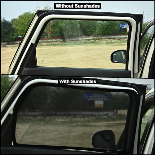 Image of Able Elegant Car Magnetic Sun Shade Curtains with Zipper for Chevrolet SAIL Set of 4 Pcs