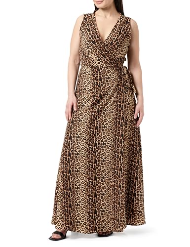 COBIE Damen Maxikleid mit Leoprint 19222827-CO01, Beige Leo, M