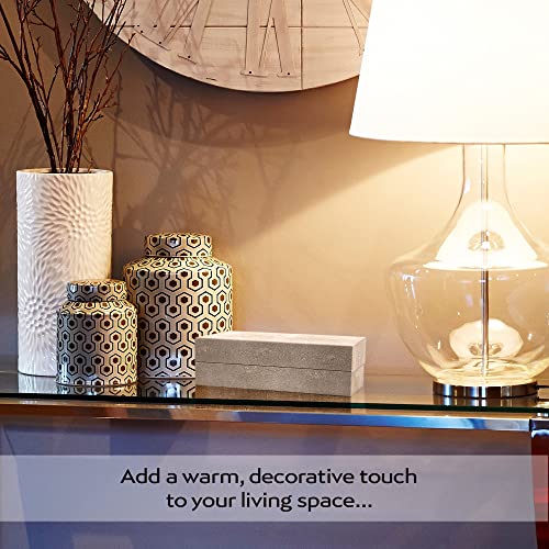 Brandlouie Decorative Shagreen Box With Lid, Ivory Faux Leather Storage Boxes, Coffee Table, Desk, Nightstand Or Dresser Home Decor Organizer Box, Fits Small Items #TOP3