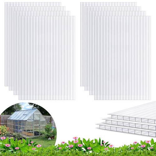 8PCS Greenhouse Polycarbonate Panels 6'x4