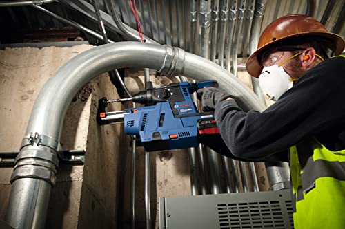 Bosch Gbh18V-26K25 18V Brushless Sds-Plus Bulldog 1 In. Rotary Hammer Kit With (2) Core18V 4.0 Ah Compact Batteries & Bosch Gdx18V-1860Cn 18V Connected-Ready Two-In-One 1/4 In. And 1/2 In. #TOP2