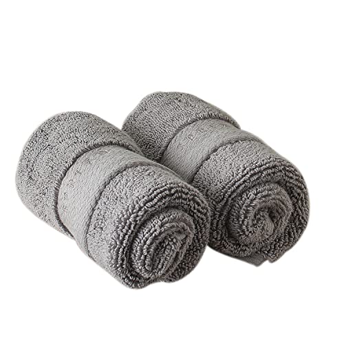 Spread Spain Resort Luxury Hotel & Spa Quality, 720 GSM Luxurious Cotton, 13x13 Inches 2 Piece Face Towel Set for Maximum Softness & Absorbency, Ultra-Durable - Carbon