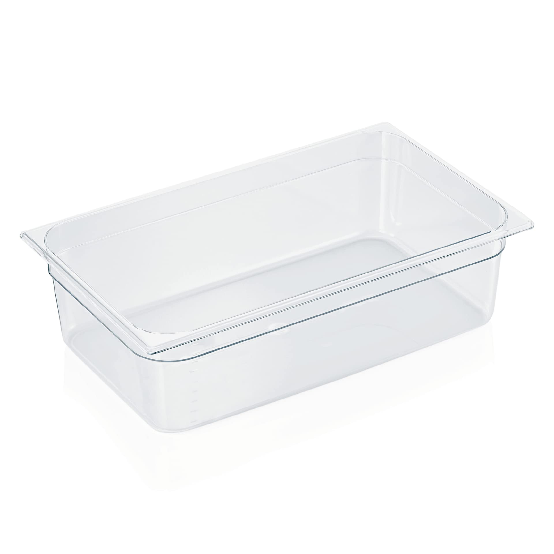 WAS 9411 150 Série 94 Bac Gastronorm en Polycarbonate avec Bord empilable Transparent 20 l 1/1 GN 150 mm Hauteur 150 mm
