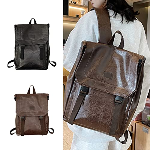 Sac à dos ordinateur portable capacité école voyage cuir PU étudiant mode université - 2