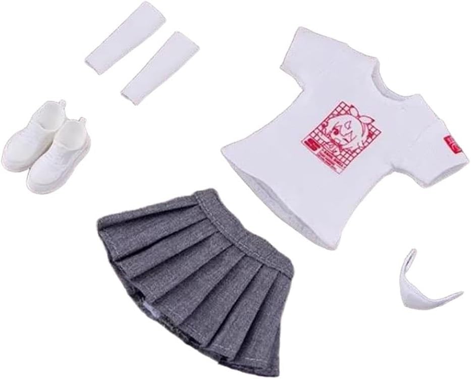 Snail Shell 1/12 Scale Female Clothes Uniform mini Skirt Set‌ for 6 inch Woman Action Figure White