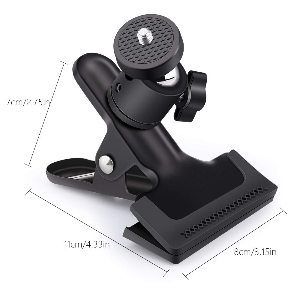 2 Morsetti Per Fotocamera Con Testa A Sfera 360° - Supporto Universale In Metallo Per Flash E Accessori