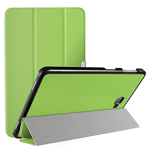 Simpeak Hülle kompatibel für Samsung Galaxy Tab A 10.1 Zoll 2016 SM-T580/T585 Ultra Dünn Schutzhülle mit Standfunktion und Auto Schlaf/Wachen PU Leder Case - Grün
