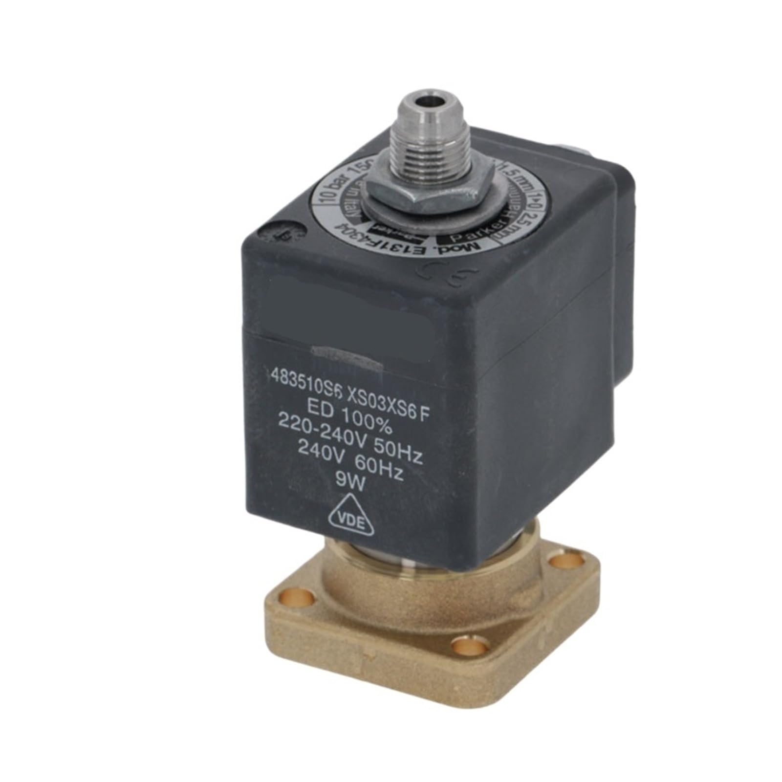 Elettrovalvola Testa Erogazione Macchina Da Caffè Semiautomatica, Compatibile For Parker, ZB09/483510S6 Elettrovalvola 230V In Ottone