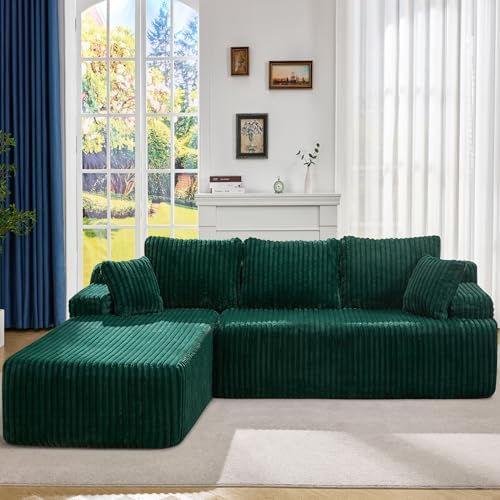 Hobestluk Boneless Couch Modular Sectional Sofa L-Shape Oversized...