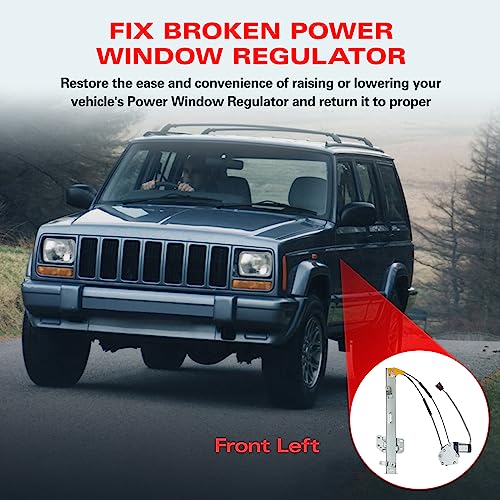 Image of BDFHYK 741-768 Power Window Regulator with Motor Front Left Driver Side for Jeep Cherokee 1997 1998 1999 2000 2001 97 98 99 00 01| 55154959AI